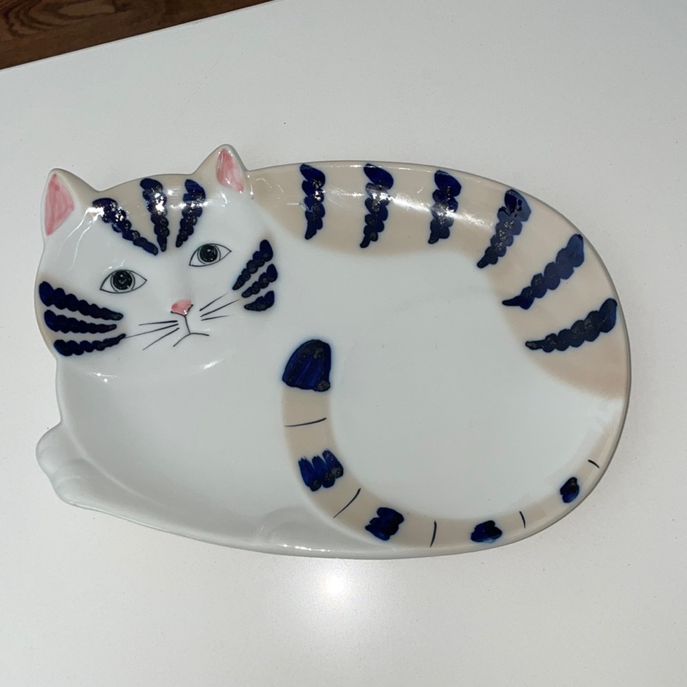 UNIQUE CAT TRINKET/serving PLATE